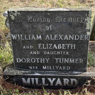 MILLYARD William Alexander & Elizabeth :: TUNMER Dorothy nee MILLYARD