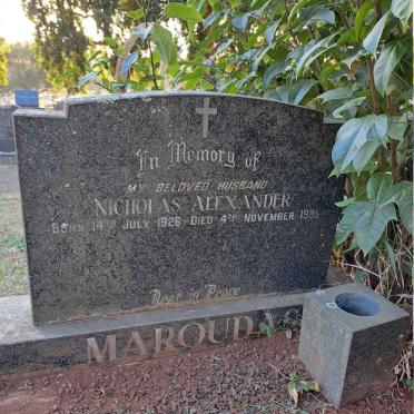 MAROUDAS Nicholas Alexander 1926-1985
