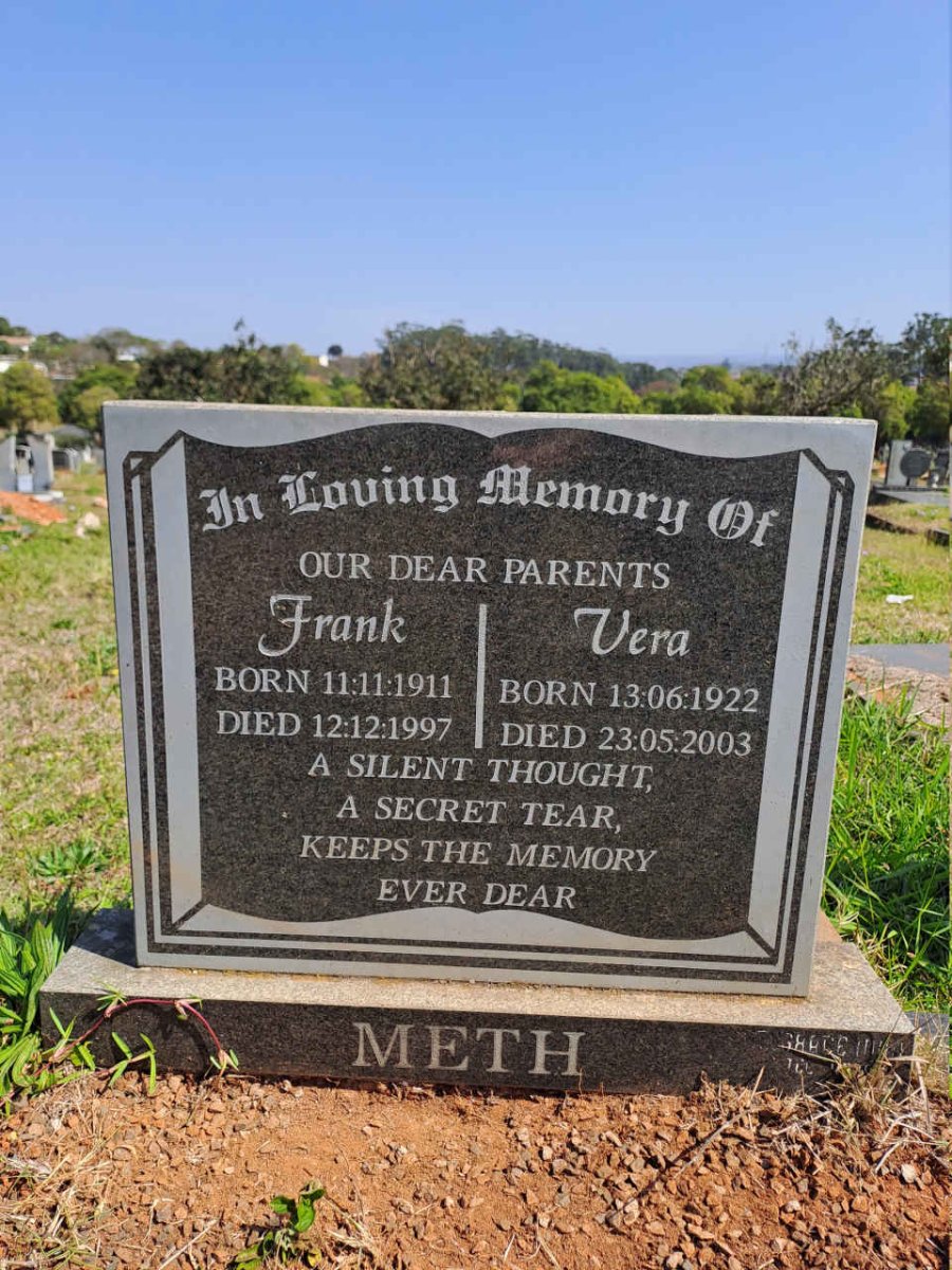 METH Frank 1911-1997 & Vera 1922-2003
