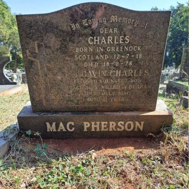MACPHERSON Charles 1918-1978 :: MACPHERSON Gavin Charles -1980