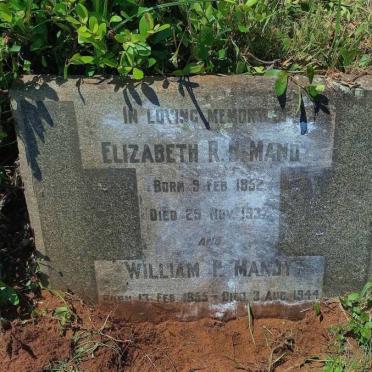 MANDY William P. 1855-1944 & Elizabeth R.H. 1852-1937