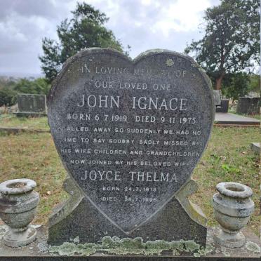 NYMPHE John Ignace 1919-1975 & Joyce Thelma 1918-1995