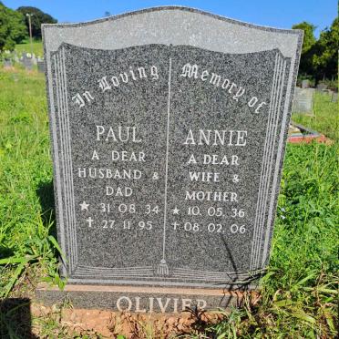 OLIVIER Paul 1934-1995 & Annie 1936-2006