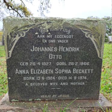 OTTO Johannes Hendrik 1927-1966 :: BECKETT Anna Elizabeth Sophia 1924-1974