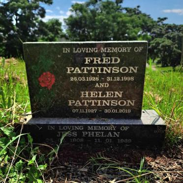 PATTINSON Fred 1928-1998 & Helen 1927-2019 :: PHELAN Jess 1908-1969