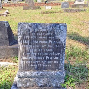 PLATJIE Joseph Henry -1961 & Jessie Josephine -1941