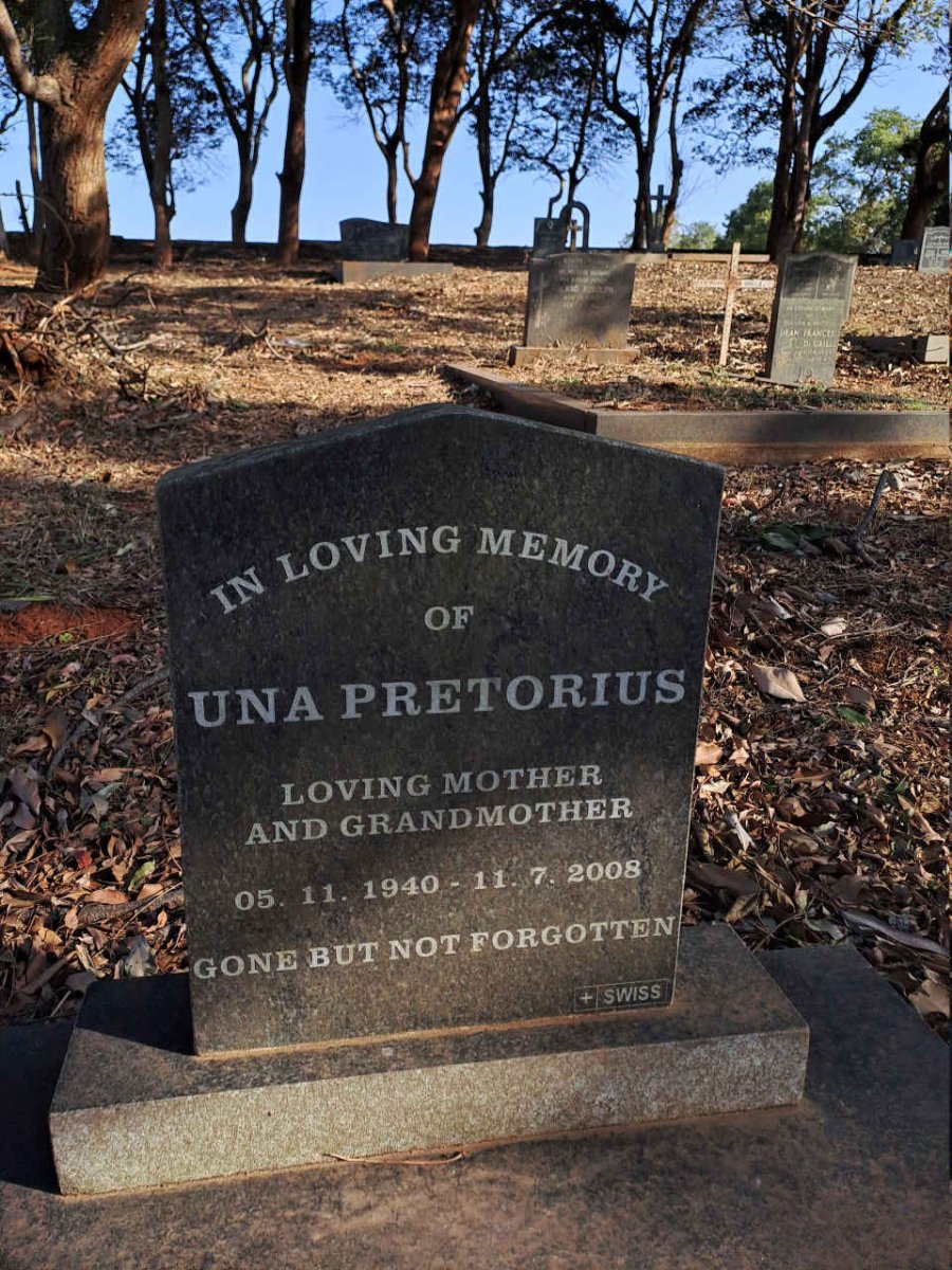 PRETORIUS Una 1940-2008
