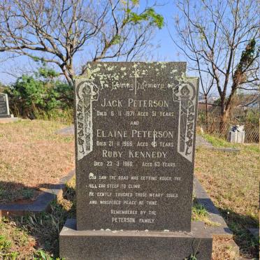 PETTERSON Jack -1971 & Elaine -1966 :: KENNEDY Ruby -1960