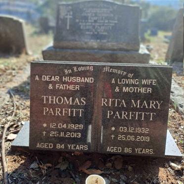 PARFITT Thomas 1929-2013 & Rita Mary 1932-2019