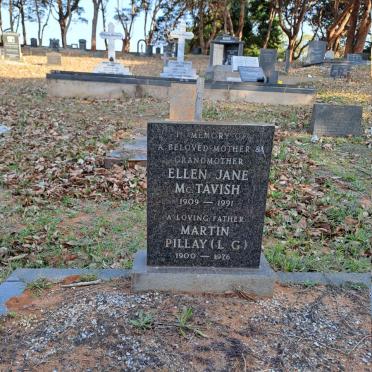 PILLAY Martin 1900-1976 :: MCTAVISH Ellen Jane 1909-1991
