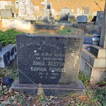 POWELL Anna Aletta Sophia 1904-1987