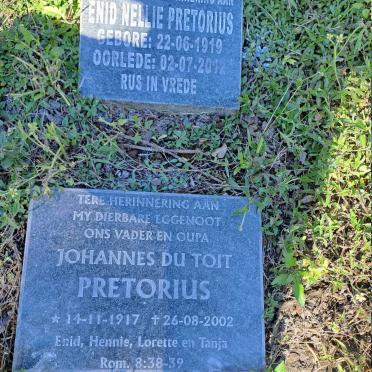 PRETORIUS Johannes du Toit 1917-2002 & Enid Nellie 1919-2012