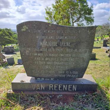 REENEN Dirk Arthur, van 1906-1981 & Marjorie Irene COLLIASS 1909-1977