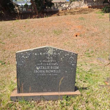 ROSE Natalie nee HOWELL 1932-1981