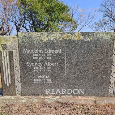 REARDON Sydney Albert 1906-1979 & Thelma 1913-2007 :: REARDON Malcolm Edment 1932-1959 