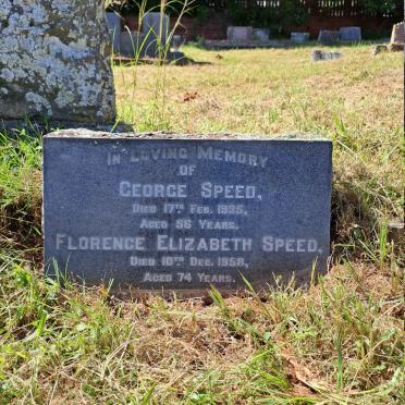 SPEED George -1935 & Florence Elizabeth -1958