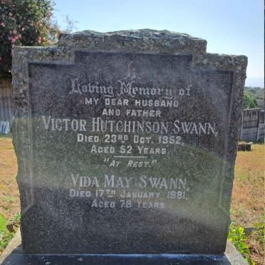 SWANN Victor Hutchinson -1952 & Vida May -1981