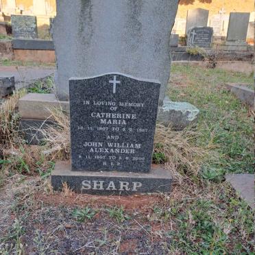 SHARP John William Alexander 1907-2000 & Catherine Maria 1907-1987
