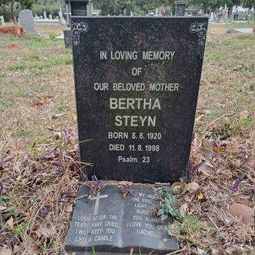 STEYN Bertha 1920-1998