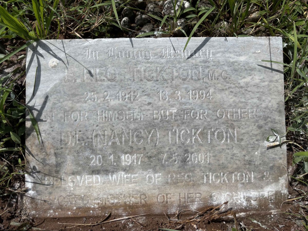TICKTON E. Reg 1912-1994 :: TICKTON D.L. 1917-2001