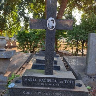 TOIT Maria Pacifica, du 1921-1991