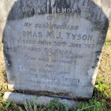 TYSON Thomas M.J. -1934 & Helen Maria -1937
