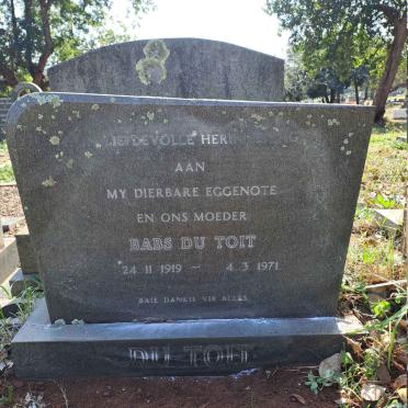 TOIT Babs, du 1919-1971