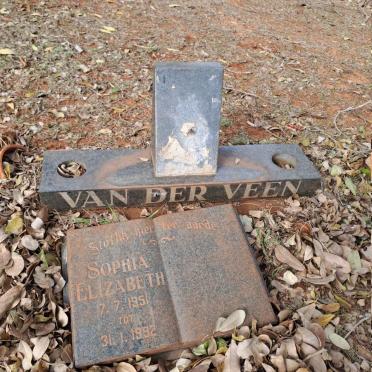 VEEN Sophia Elizabeth, van der 1951-1992