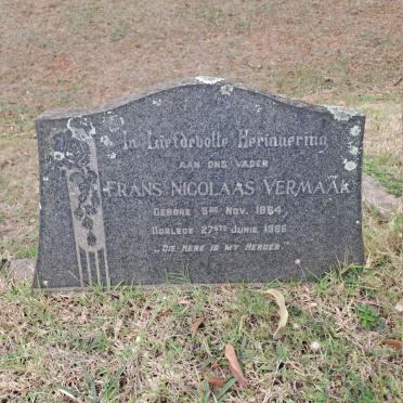 VERMAAK Frans Nicolaas 1884-1966