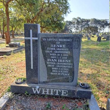 WHITE Henry 1920-1998 & Ivan Irene 1924-2004