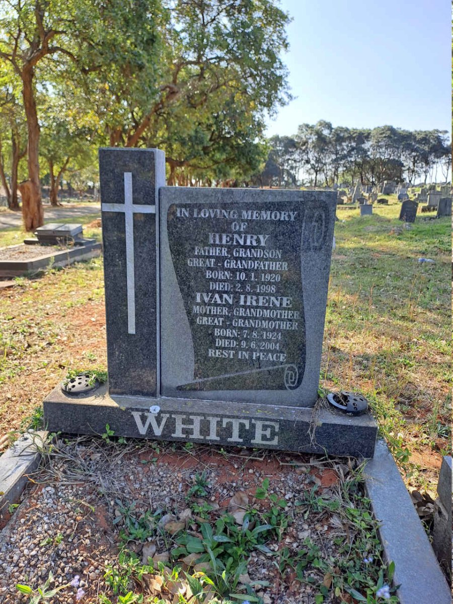 WHITE Henry 1920-1998 & Ivan Irene 1924-2004