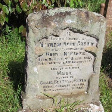 BROWN Mathew Hugh 1886-1935 &amp; Maisie MCKENZIE 1890-1956 :: BROWN Craig 1917-1998 :: BROWN Betty 1920-1977