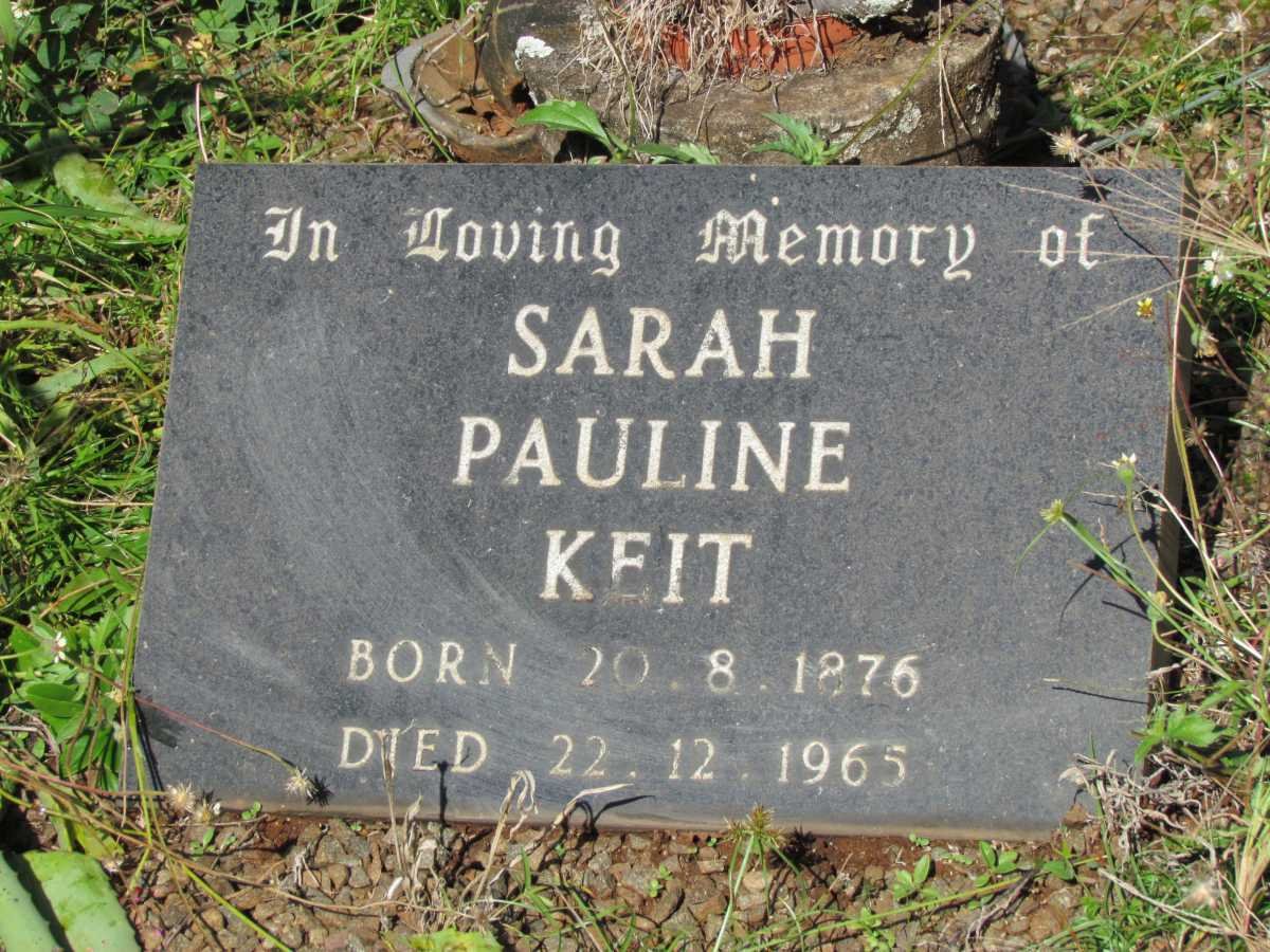 KEIT Sarah Pauline 1876-1965
