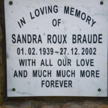 BRAUDE Sandra Roux 1939-2002