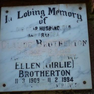 BROTHERTON Claude 1902-1988 &amp; Ellen 1909-1994