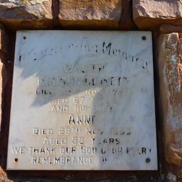 BENNETT Walter Hudson -1957 &amp; Anne 1986