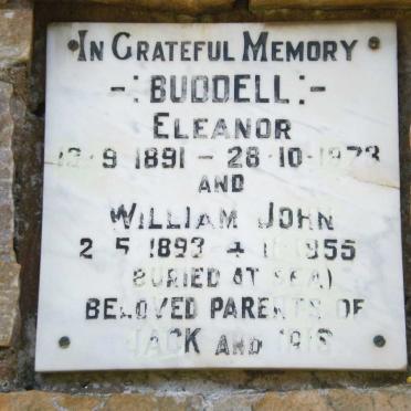 BUDDELL William John 1893-1955 &amp; Eleanor 1891-1973