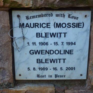 BLEWITT Maurice 1906-1994 &amp; Gwendoline 1909-2001