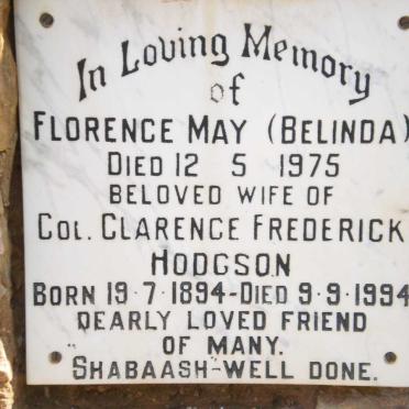 HODGSON Clarence Frederick 1894-1994 &amp;  Florence May -1975