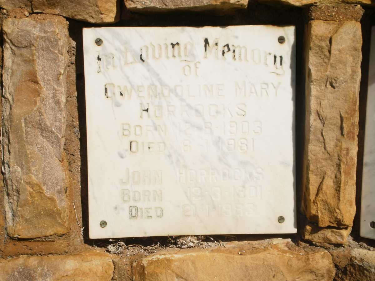 HORROCKS John 1901-19?? &amp; Gwendoline Mary 1903-1981