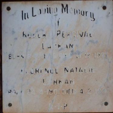 LARKAN Robert Percival 1896-1986 &amp; Florence Natalie 1901-1987