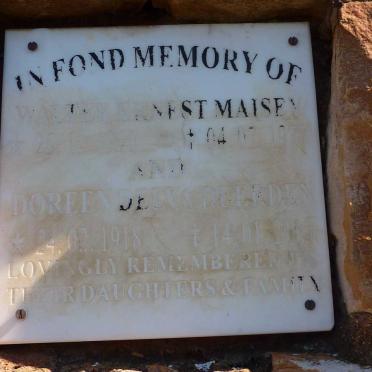MAISEY Walter Ernest 191?-1977 &amp; Doreen Delva Duerden 1918-2005