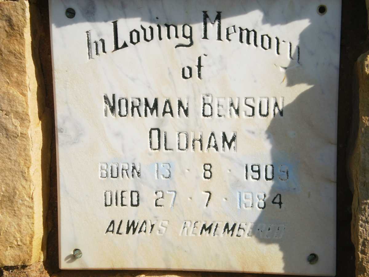 OLDHAM Norman Benson 1909-1984
