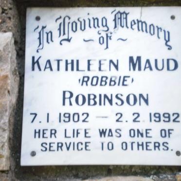 ROBINSON Kathleen Maud 1902-1992