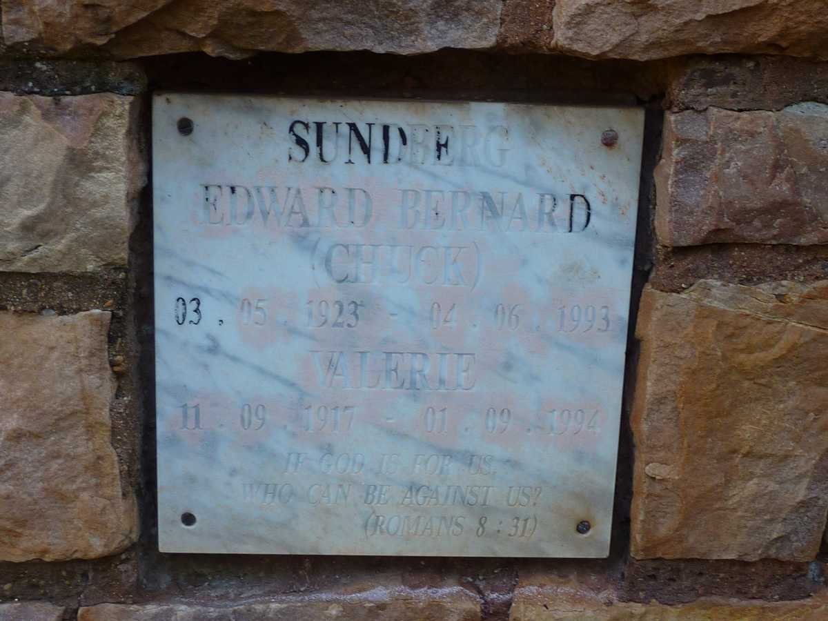 SUNDBERG Edward Bernard 1923-1993 &amp; Valerie 1917-1994