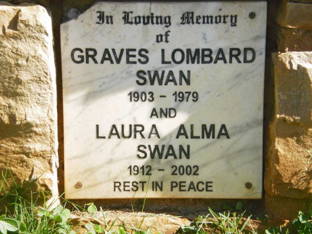 SWAN Graves Lombard 1903-1979 &amp; Laura Alma 1912-2002