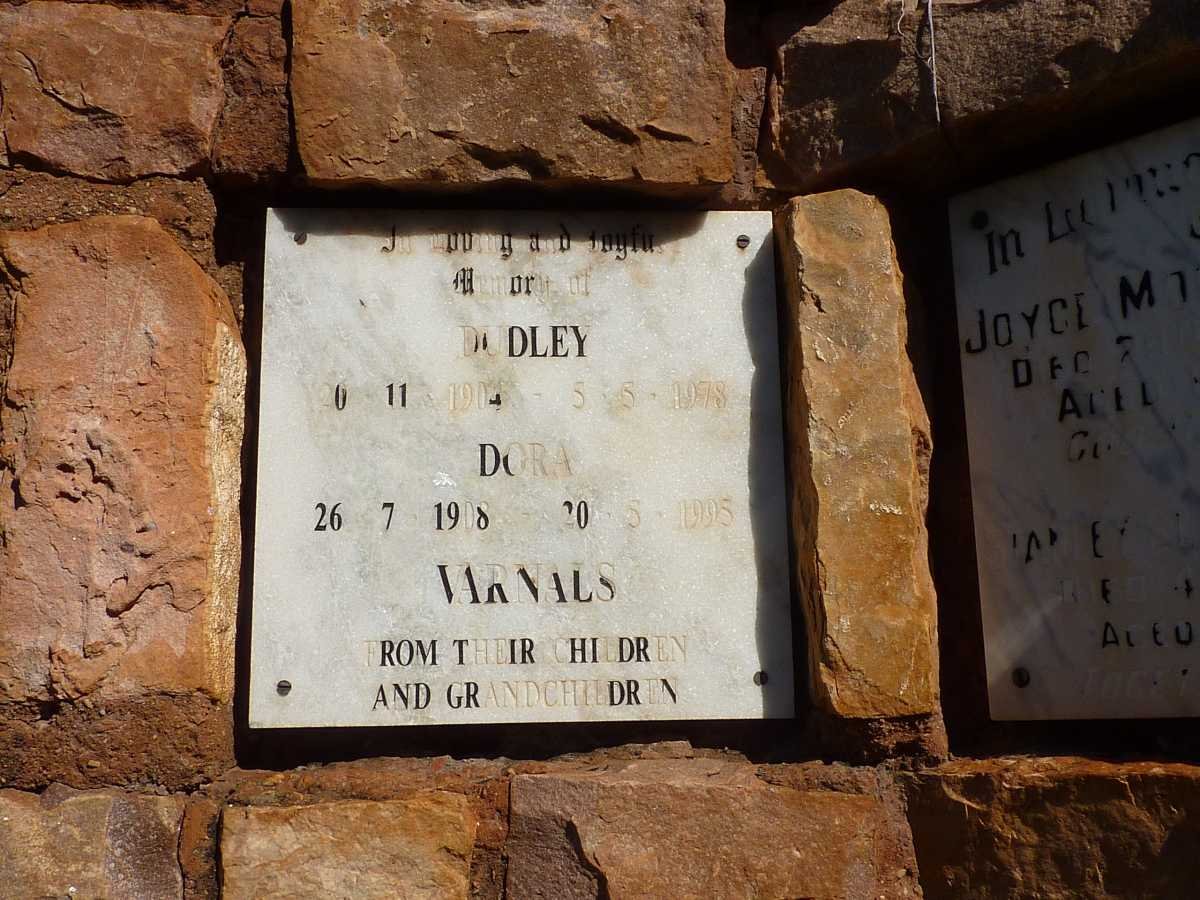 VARNALS Dudley 1904-1978 &amp; Dora 1908-1995