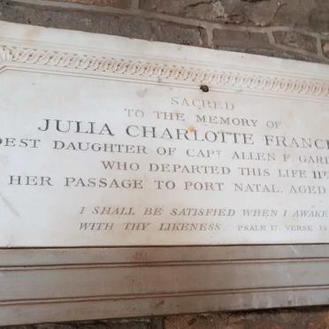 GARDINER Julia Charlotte Frances -1837