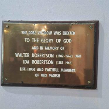 ROBERTSON Walter 1882-1962 & Ida 1883-1963