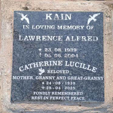 KAIN Lawrence Alfred 1939-2004 & Catherine Lucille 1939-2025